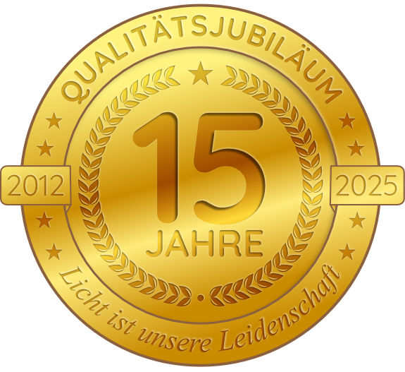 Qualit&auml;tsjubil&auml;um 15 Jahre lampenonline.de - Licht ist unsere Leidenschaft