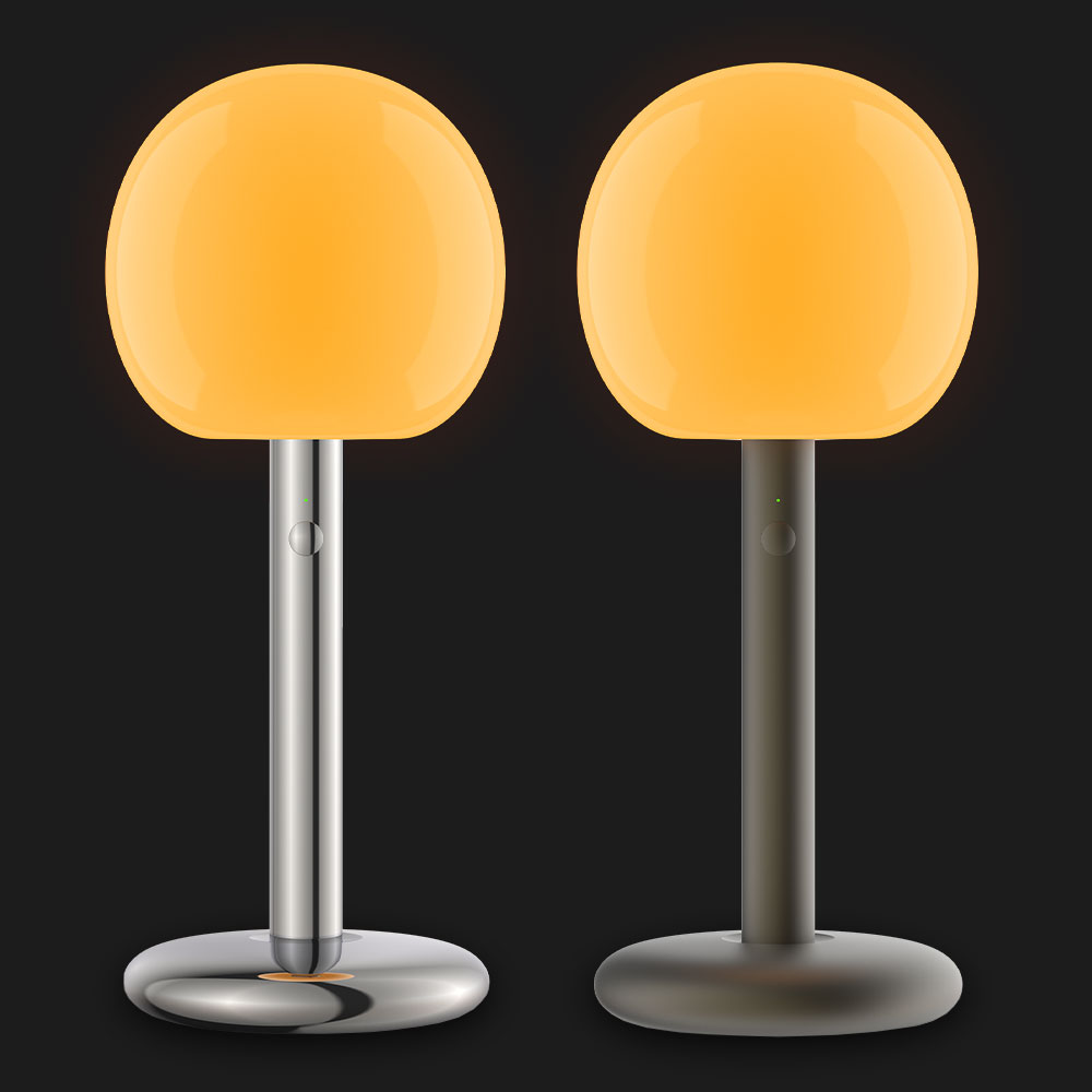 GRAU Fire Table mit gr&ouml;&szlig;erem Glaskopf und integriertem Tastdimmer gleich hier bei lampenonline.de kaufen