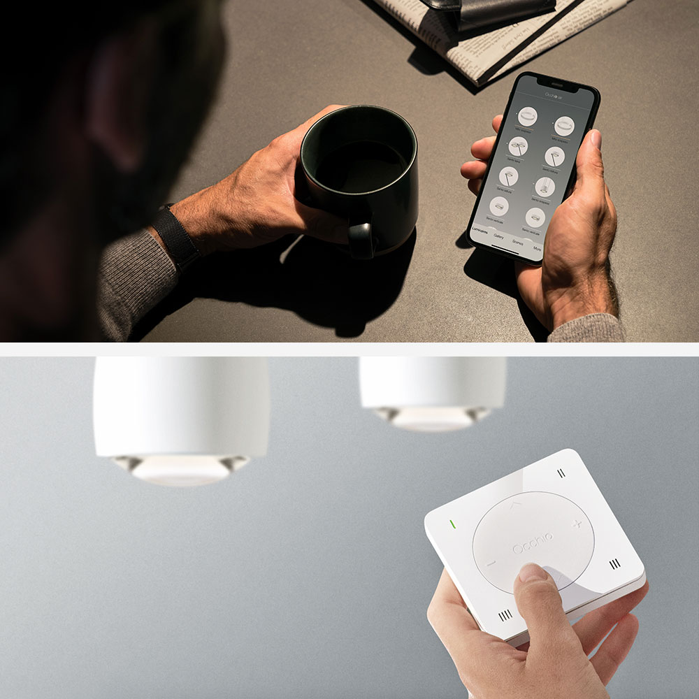 Mit dem Occhio air controller steht Ihnen ein innovatives Steuerungssystem zur Verf&uuml;gung, mit dem Sie die volle Kontrolle &uuml;ber Ihre Beleuchtung haben.