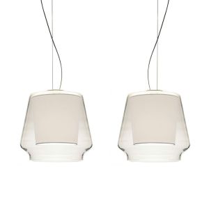 Casablanca Leuchten Aleve L Pendelleuchte 2-flammig-Klarglas-Weiß bei lampenonline.de