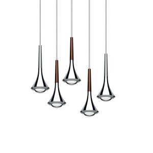 Lodes Rain Sospensione LED-Pendelleuchte 5-flammig rund bei lampenonline.de