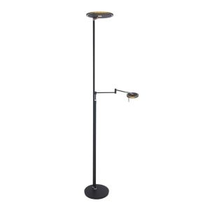 Steinhauer Turound LED-Deckenfluter mit Leselicht Schwarz mit LED (2700K) +++ Abverkauf +++ bei lampenonline.de