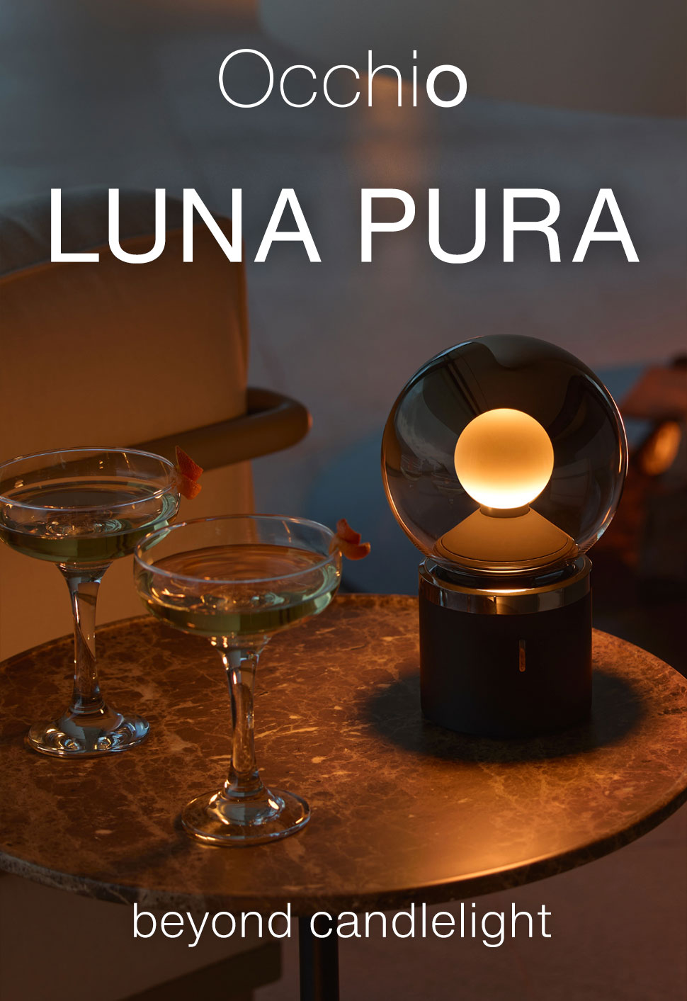Occhio Luna pura LED-Akkuleuchte überzeugt mit innovativen Features und einem unvergleichlich tollen Licht.