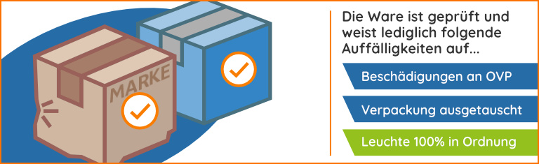 B-Ware vollständig geprüft und 100% in Ordnung mit beschädigter Verpackung oder neuer Umverpackung