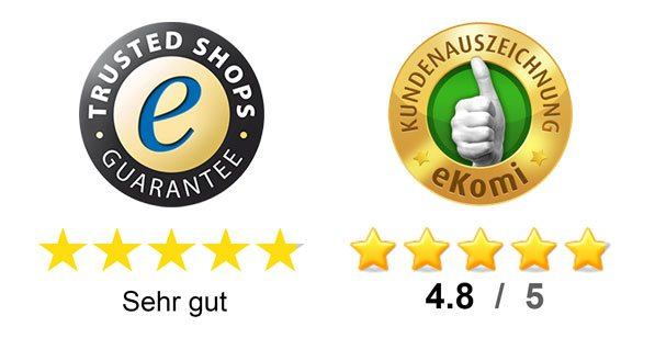 Lampenonline Trusted Shops ausgezeichnet